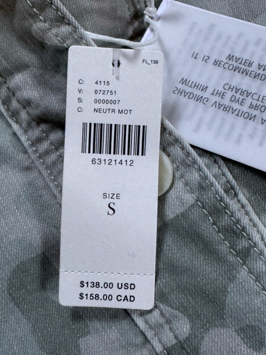 Dear John Light Gray Camouflage Utility Jacket Women’s Size Small NEW - Picture 13 of 14